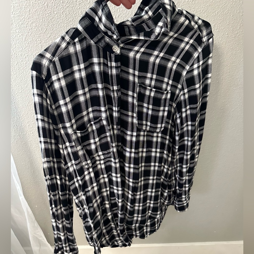 black and white flannel